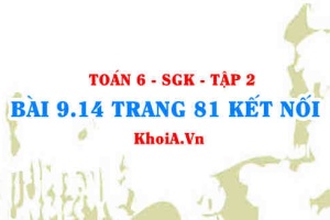 Bài 9.14 trang 81 Toán 6 Tập 2 Kết nối tri thức